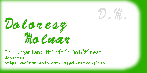 doloresz molnar business card